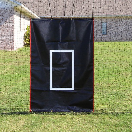 Cimarron Sports - Baseball Softball Batting Cage Net Target Vinyl Backstop Only - Black