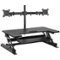Mount-It! - Sit-Stand Desk Converter with Dual Monitor Mount up to 32" - Black-Angle_Standard