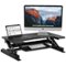 Mount-It! - Wide Standing Desk Converter with Gas Spring - Black-Angle_Standard