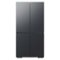 Samsung - BESPOKE 23 cu. ft. 4-Door Flex French Door Counter Depth Smart Refrigerator with Customizable Panel Colors - Matte Black Steel-Front_Standard