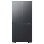 Samsung - BESPOKE 29 cu. ft. 4-Door Flex™ French Door Refrigerator with WiFi and Customizable Panel Colors - Matte black steel - Front_Standard