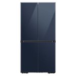 Samsung - 29 cu. ft. BESPOKE 4-Door Flex™ French Door Refrigerator with WiFi and Customizable Panel Colors - Navy glass - Front_Standard