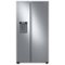 Samsung - 27.4 cu. ft. Side-by-Side Smart Refrigerator with Large Capacity - Stainless Steel-Front_Standard