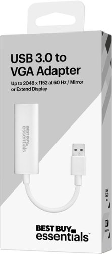 Best Buy essentials™ USB to VGA Adapter - White WHERE TO BUY