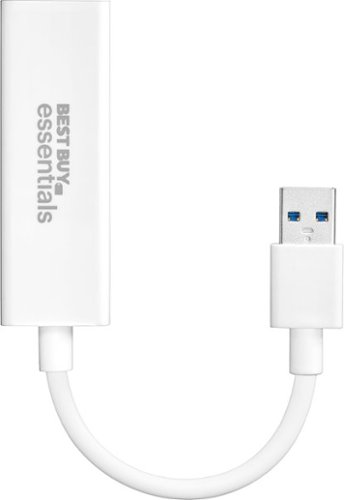 Best Buy essentials™ USB to Ethernet Adapter - White WORLDWIDE DELIVERY