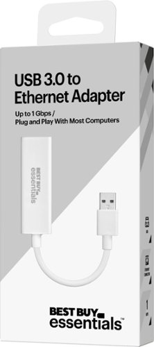 Best Buy essentials™ USB to Ethernet Adapter - White WHERE TO BUY
