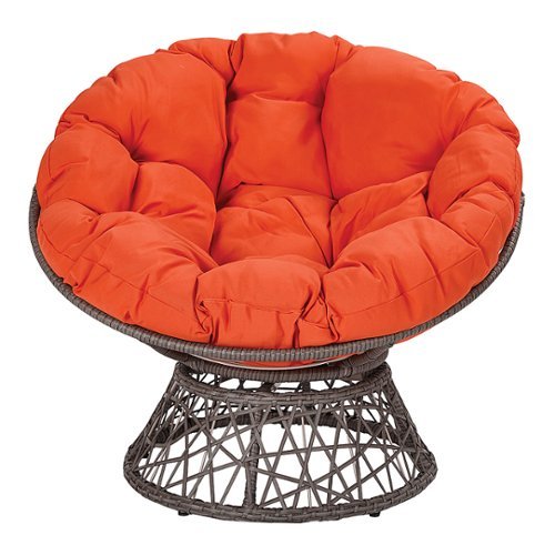 OSP Home Furnishings - Papasan Chair - Orange