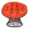 OSP Home Furnishings - Papasan Chair - Orange-Front_Standard