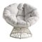 OSP Home Furnishings - Papasan Chair - White-Front_Standard