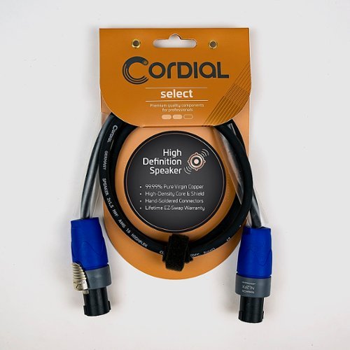 Cordial - Premium Speaker Cable with speakON to speakON Connectors - Black