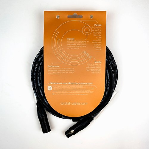 Cordial Premium Microphone Cable with Balanced XLR Connectors - Black WORLDWIDE DELIVERY