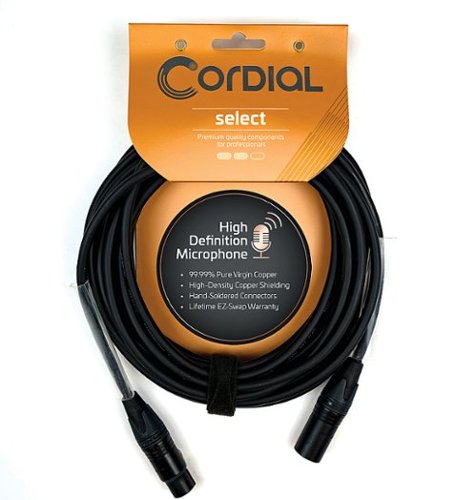Cordial - Premium Microphone Cable with Balanced XLR Connectors - Black