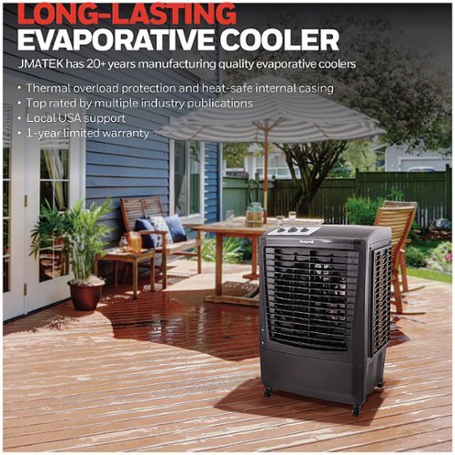Honeywell - 2100 CFM Outdoor Portable Evaporative Cooler and Fan with 36-Ft. Air Throw for Large Outdoor Spaces - Black-Alt_View_Standard_40 