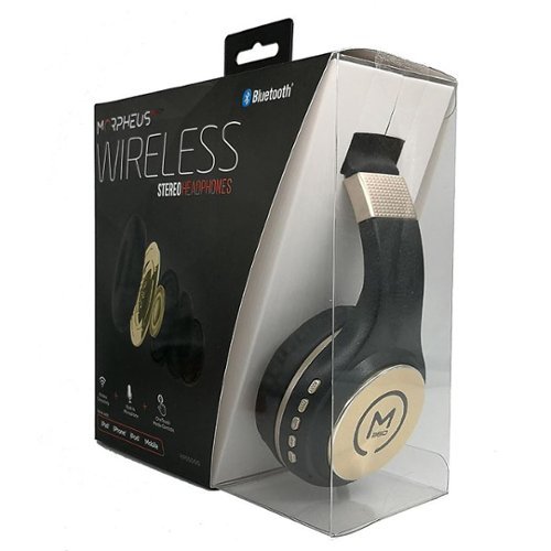 Morpheus 360 SERENITY Wireless Over-the-Ear Headphones with Microphone - Black/Gold WORLDWIDE DELIVERY