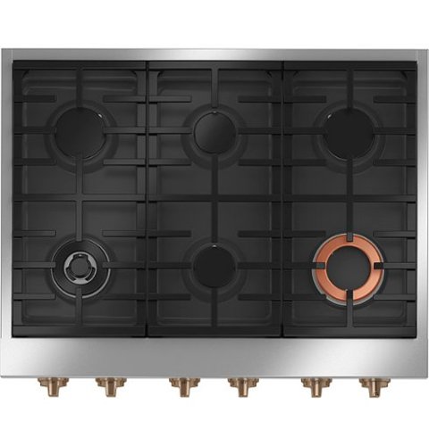 Café - 36" Built-In Gas Cooktop with 6 Burners - Matte white