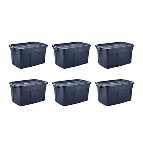 RubberMaid - 31 Gallon Rugged Stackable Storage Tote Container (6 Pack)
