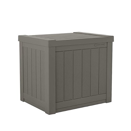 Suncast - Small Resin Outdoor Patio Storage Deck Box - Stoney