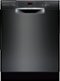 Bosch - 300 Series 24" ADA Front Control Smart Built-In Dishwasher with HomeConnect and 46 dBA - Black-Front_Standard