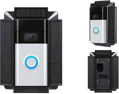 Wasserstein Mountable Solar Kit for Ring Video Doorbell 1 (2nd Generation 2020) - Black WORLDWIDE DELIVERY