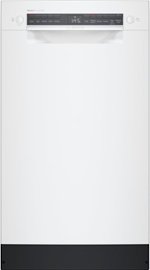 Bosch - 300 Series 18" Front Control Smart Built-In Dishwasher with 3rd Rack and 46 dBA - White - Front_Standard
