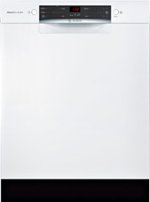 Bosch - 300 Series 24" ADA Front Control Smart Built-In Dishwasher with Home Connect and 46 dba - White - Front_Standard