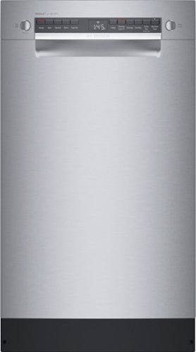 Bosch - 300 Series 18" Front Control Smart Built-In Dishwasher with 3rd Rack and 46 dBA - Silver