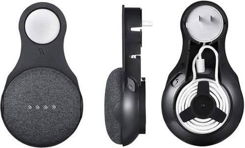 Wasserstein AC Outlet Speaker Mount for Google Nest Mini and Google Home Mini Smart Speakers - Black GLOBAL SHIPPING