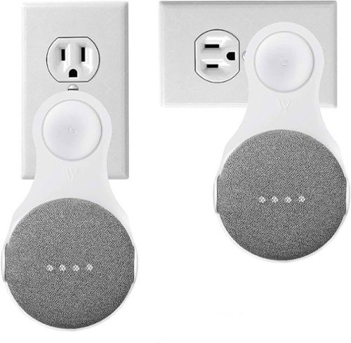 Wasserstein AC Outlet Speaker Mount for Google Nest Mini and Google Home Mini Smart Speakers - White GLOBAL SHIPPING