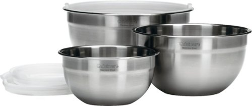 Cuisinart - 3pk Mixing bowls w lids - Stainless steel