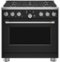 Café - 5.75 Cu. Ft. Freestanding Dual Fuel True Convection Range with 6 Burners, Customizable - Matte Black-Front_Standard