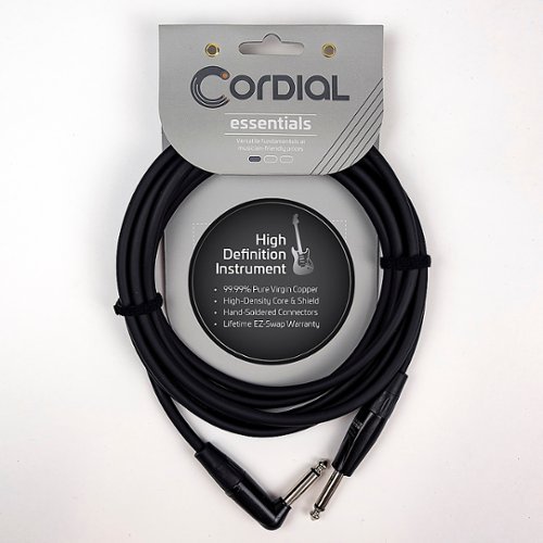 Cordial - Instrument/Guitar Cable with Neutrik Style Connectors (REAN) - Black