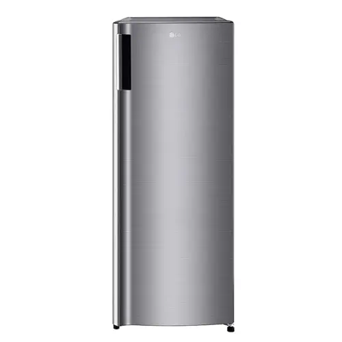 Front. LG - 5.8 Cu. Ft. Upright Freezer with Direct Cooling System - Platinum Silver.