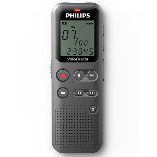Philips - VoiceTracer Digital Audio Recorder - Gray