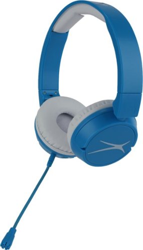Altec Lansing - Kid Safe 3-in-1 Wireless with Mic and Wire On-Ear Headphones - Blue