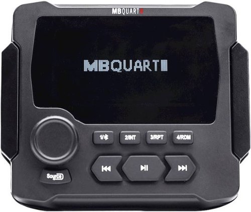 MB Quart - 160 Watt Powered Off-Road & Marine Multimedia Source Unit with AM/FM/Bluetooth - Black