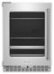 KitchenAid - 14-Bottle Dual Zone Beverage Cooler with Glass Door and Metal-Front Racks - Stainless Steel-Front_Standard