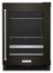 KitchenAid - 14-Bottle Dual Zone Beverage Cooler with Glass Door and Metal-Front Racks - Black Stainless Steel-Front_Standard