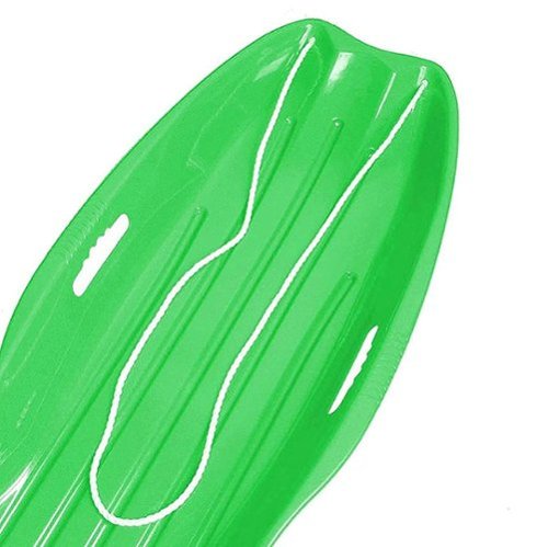 Slippery Racer - Downhill Xtreme Adults and Kids Plastic Toboggan Snow Sled - Green