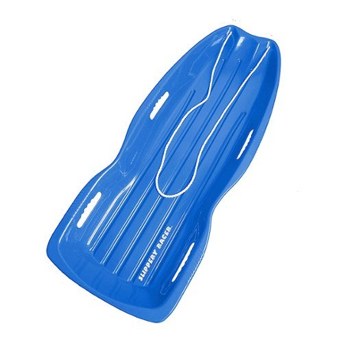  Slippery Racer - Downhill Xtreme Adults and Kids Plastic Toboggan Snow Sled - Blue