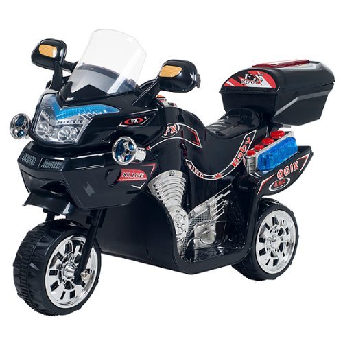 Toy Time - Ride-On Motorcycle- 6V Battery Powered Toy Trike- 3 Wheeled Motorized Bike - Black-Alt_View_Standard_12 