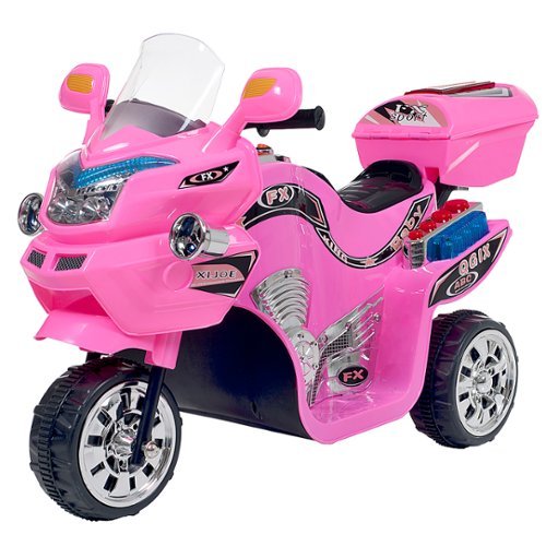 Toy Time - Ride-On Motorcycle- 6V Battery Powered Toy Trike- 3 Wheeled Motorized Bike - Pink-Alt_View_Standard_12 