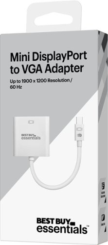 Best Buy essentials™ Mini DisplayPort-to-VGA Adapter - White WORLDWIDE DELIVERY