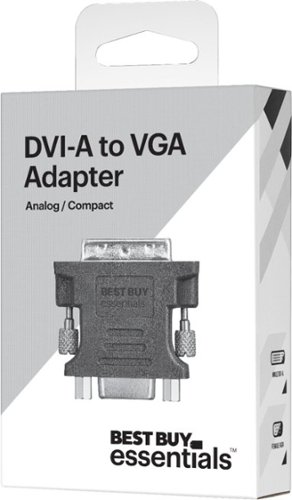 Best Buy essentials™ DVI-A to VGA Adapter - Black WHERE TO BUY