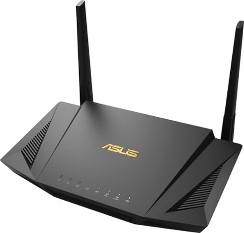 ASUS - RT-AX55 AX1800 Dual-Band WiFi 6 Wireless Router with Life time internet Security - Black