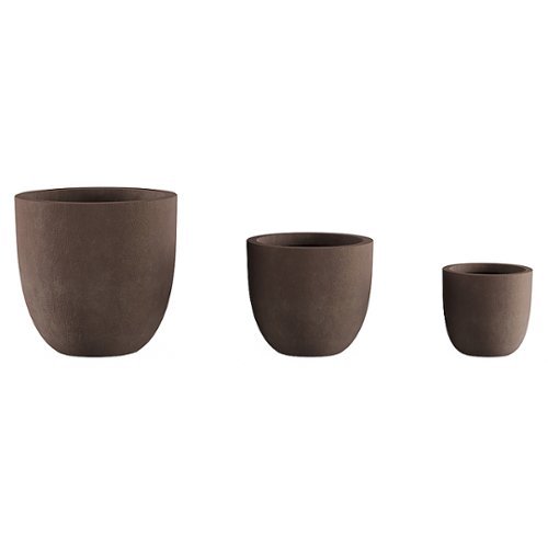 Nature Spring - – 3-Piece Set Clay Planters - Antique White-Alt_View_Standard_16 