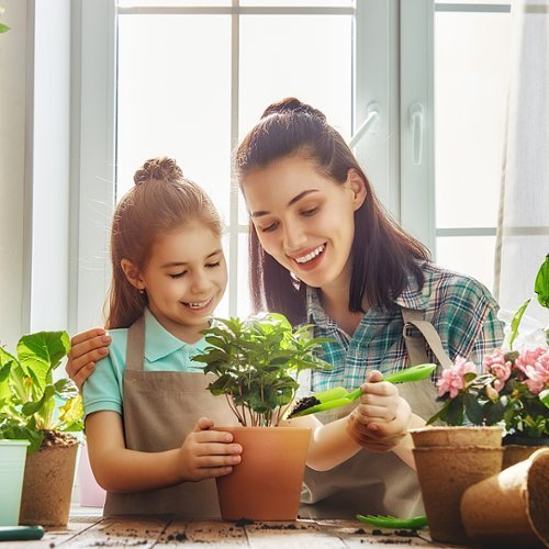 Nature Spring - Tricycle Two Plant Stand - Antique White-Alt_View_Standard_17 