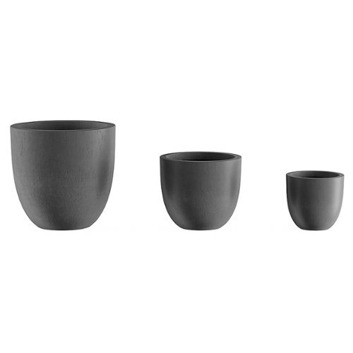 Nature Spring - 3PC Fiber Clay Planter Pots - Gray-Alt_View_Standard_16 