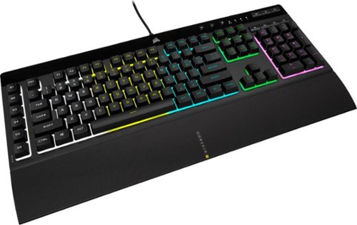 CORSAIR - K55 RGB Pro Full-size Wired Dome Membrane Gaming Keyboard with Elgato Stream Deck Software Integration - Black