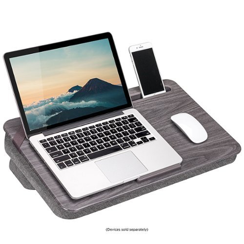 LapGear - Elevation Lap Desk for 17.3" Laptop - Gray Woodgrain