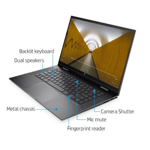 HP ENVY x360 2-in-1 15.6 Touch-Screen Laptop - AMD Ryzen 5 5500U - 8GB Memory - 256GB SSD - Nightfall Black BUY IN EUROPE